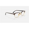 Ray Ban Clubmaster Optics RB5154 Sunglasses Demo Lens + Brown Gold Frame Clear Lens