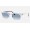 Ray Ban Clubmaster Square RB3916 Sunglasses Gradient + Wrinkled Light Grey Frame Light Blue Gradient Lens