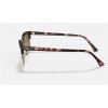Ray Ban Clubmaster Square RB3916 Sunglasses Gradient + Pink Havana Frame Light Brown Gradient Lens