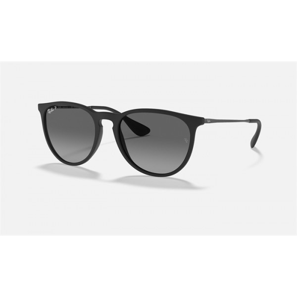 Ray Ban Erika Color Mix RB4171 Sunglasses Polarized + Black Frame Grey Lens