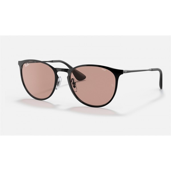 Ray Ban Erika Metal Evolve RB3539 Sunglasses Photochromic + Black Frame Brown Photochromic Lens