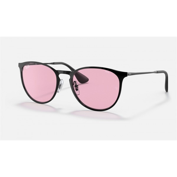 Ray Ban Erika Metal Evolve RB3539 Sunglasses Photochromic + Black Frame Pink Photochromic Lens