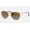Ray Ban Erika Metal RB3539 Sunglasses Polarized + Gold Frame Brown Lens
