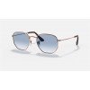 Ray Ban Hexagonal Collection RB3548 Sunglasses Light Blue Gradient Bronze-Copper