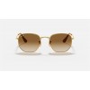Ray Ban Hexagonal Collection RB3548 Sunglasses Light Brown Gradient Gold