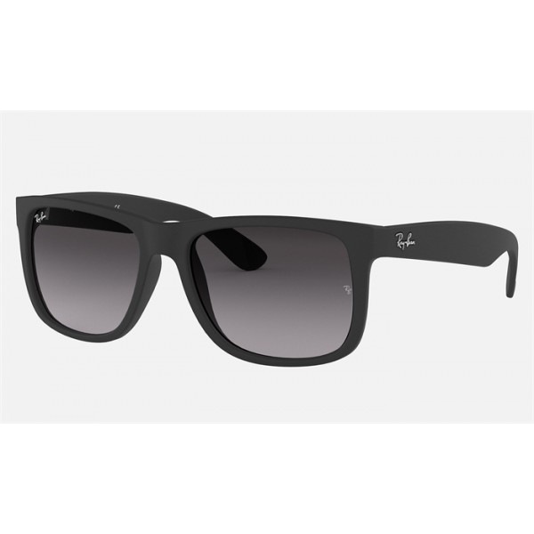 Ray Ban Justin Classic Low Bridge Fit RB4165 Sunglasses + Black Frame Grey Lens