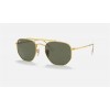 Ray Ban Marshal RB3648 Sunglasses Gold Frame Green Solid Lens