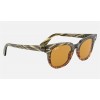 Ray Ban Meteor Striped Havana RB2168 Sunglasses Striped Green Gradient Brown Frame Yellow Washed Lens