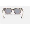 Ray Ban Meteor Striped Havana RB2168 Sunglasses Striped Grey Gradient Brown Frame Blue Solid Lens