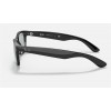 Ray Ban New Wayfarer Classic Low Bridge Fit RB2132 Sunglasses Classic + Shiny Black Frame Light Grey Classic Lens