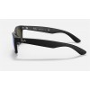 Ray Ban New Wayfarer Flash RB2132 Sunglasses Black Frame Blue Flash Lens
