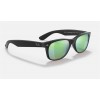Ray Ban New Wayfarer Flash RB2132 Sunglasses Flash + Black Frame Green Flash Lens