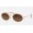 Ray Ban Oval Double Bridge RB3847 Sunglasses Brown Gold