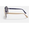 Ray Ban Powderhorn Mirror Evolve RB4357 Sunglasses Dark Grey Photochromic Mirror Light Brown
