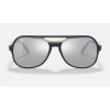 Ray Ban Powderhorn Mirror Evolve RB4357 Sunglasses Grey Mirror Light Blue