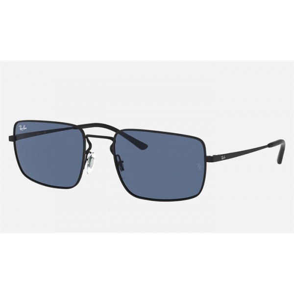 Ray Ban RB3669 Sunglasses Dark Blue Classic Rubber Black