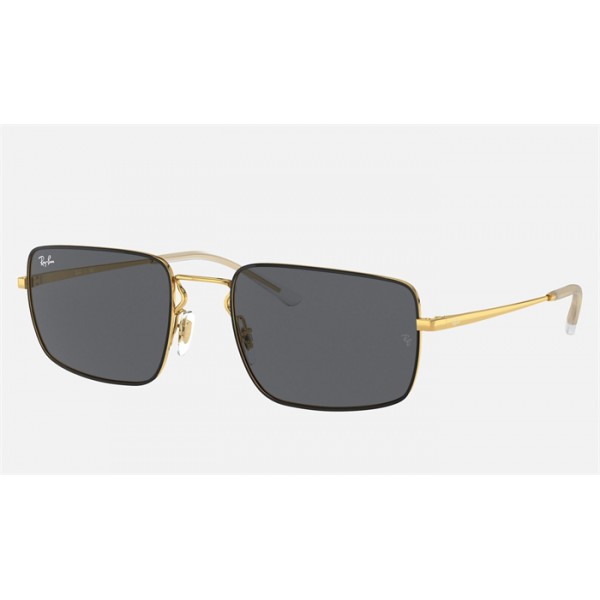 Ray Ban RB3669 Sunglasses Grey Classic Shiny Gold