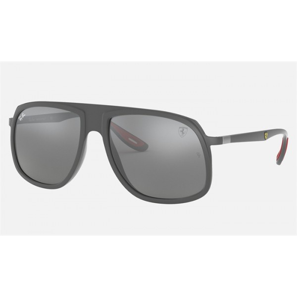 Ray Ban RB4308 Scuderia Ferrari Collection Sunglasses Grey Mirror Grey