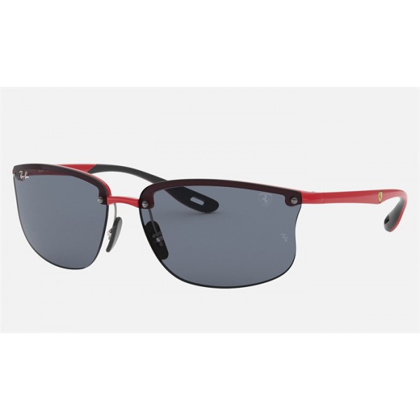 Ray Ban RB4322 Chromance Sunglasses Dark Grey Classic Red