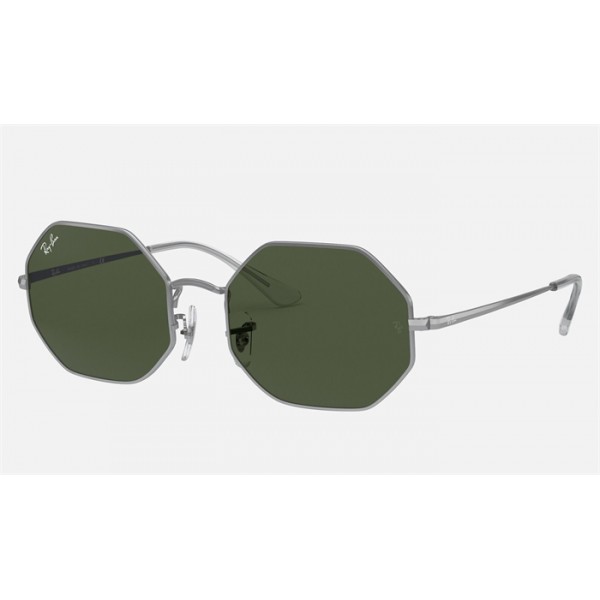 Ray Ban Roctagon RB1972 Sunglasses Green Classic G-15 Silver