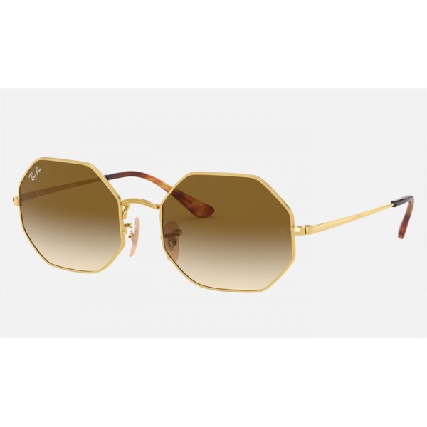 Ray Ban Roctagon RB1972 Sunglasses Light Brown Gold