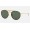Ray Ban Round Blaze Round Double Bridge RB3614 Sunglasses Classic + Gold Frame Green Classic Lens