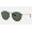 Ray Ban Round Blaze Round RB3574 Sunglasses Classic + Gold Frame Green Classic Lens