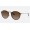 Ray Ban Round Blaze Round RB3574 Sunglasses Gradient + Gunmetal Frame Brown Gradient Lens