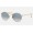 Ray Ban Round Flat Lenses RB3447 Sunglasses Gradient + Gold Frame Light Blue Gradient Lens