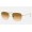 Ray Ban Round Frank Legend RB3857 Sunglasses Gradient + Gold Frame Light Brown Gradient Lens