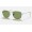 Ray Ban Round Frank Legend RB3857 Sunglasses Classic + Silver Frame Light Green Classic Lens