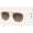 Ray Ban Round Marshal II RB3648 Sunglasses Gradient + Gold Frame Brown Gradient Lens