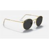 Ray Ban Round Metal Classic RB3447 Sunglasses Polarized Classic + Shiny Gold Frame Black Lens