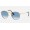 Ray Ban Round Metal @Collection RB3447 Sunglasses Gradient + Gold Frame Light Blue Gradient Lens