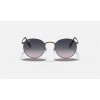 Ray Ban Round Metal @Collection RB3447 Sunglasses Polarized Gradient + Gunmetal Frame Blue/Grey Gradient Lens