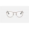 Ray Ban Round Metal Optics RB3447 Sunglasses Demo Lens + Brown Frame Clear Lens