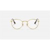 Ray Ban Round Metal Optics RB3447 Sunglasses Demo Lens + Gold Frame Clear Lens