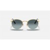 Ray Ban Round Metal RB3447 Sunglasses Gold Frame Blue Gradient Lens