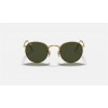 Ray Ban Round Metal RB3647 Sunglasses Classic G-15 + Gold Frame Green Classic G-15 Lens