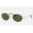 Ray Ban Round Oval Flat Lenses RB3547 Sunglasses Classic G-15 + Gold Frame Green Classic G-15 Lens