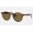 Ray Ban Round RB2180 Low Bridge Fit Sunglasses Classic B-15 + Red Frame Brown Classic B-15 Lens