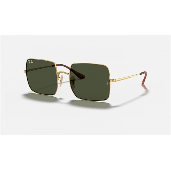 Ray Ban Square Classic RB1971 Sunglasses Green Gold