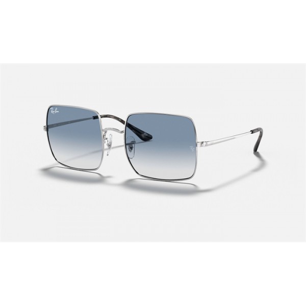 Ray Ban Square Classic RB1971 Sunglasses Light Blue Silver