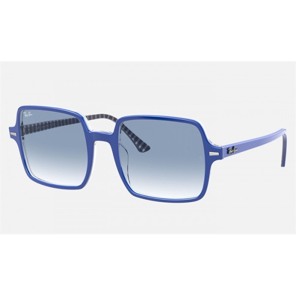 Ray Ban Square II RB1973 Sunglasses Light Blue Blue