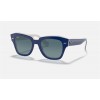 Ray Ban State Street RB2186 Sunglasses + Blue Frame Blue Lens