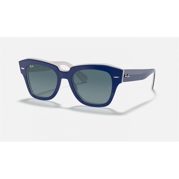 Ray Ban State Street RB2186 Sunglasses Blue Gradient Dark Blue