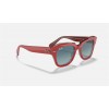 Ray Ban State Street RB2186 Sunglasses + Red Frame Blue Lens