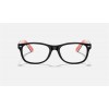 Ray Ban The New Wayfarer Optics RB5184 Sunglasses Demo Lens + Black Red Frame Clear Lens