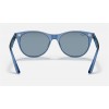 Ray Ban Wayfarer II True Blue RB2185 Sunglasses Transparent Blue Frame Blue Classic Lens